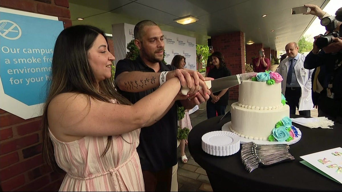 South Shore University Hospitals holds wedding reception for patient who underwent rare procedure for brain tumor