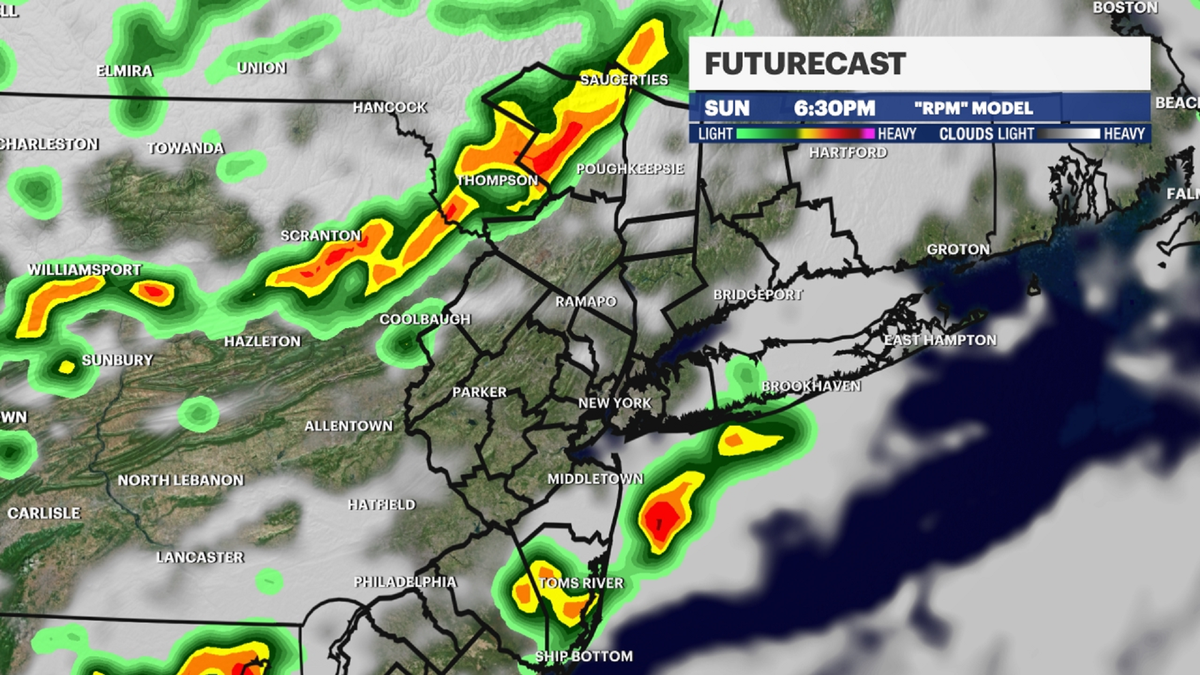 WEATHER TO WATCH: Isolated, gusty thunderstorms for Sunday evening on Long Island